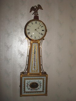 Mason and Sullivan banjo clock, Full front view.