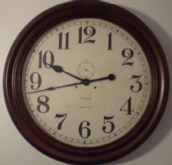 24 Inch Ansonia Gallery clock, Full front view, After.