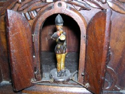 Black Forest trumpeter clock, Trumpeter.
